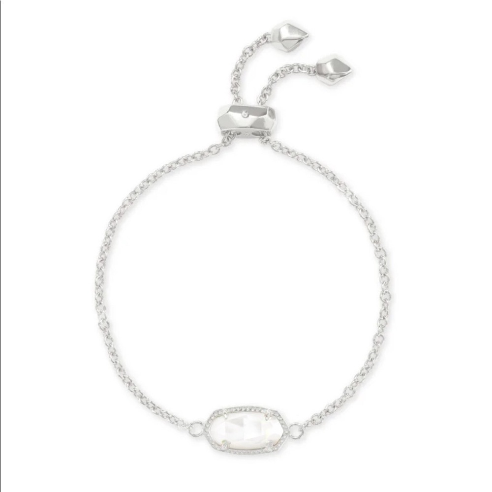 KENDRA SCOTT • Silver Elaina White Pearl Bracelet